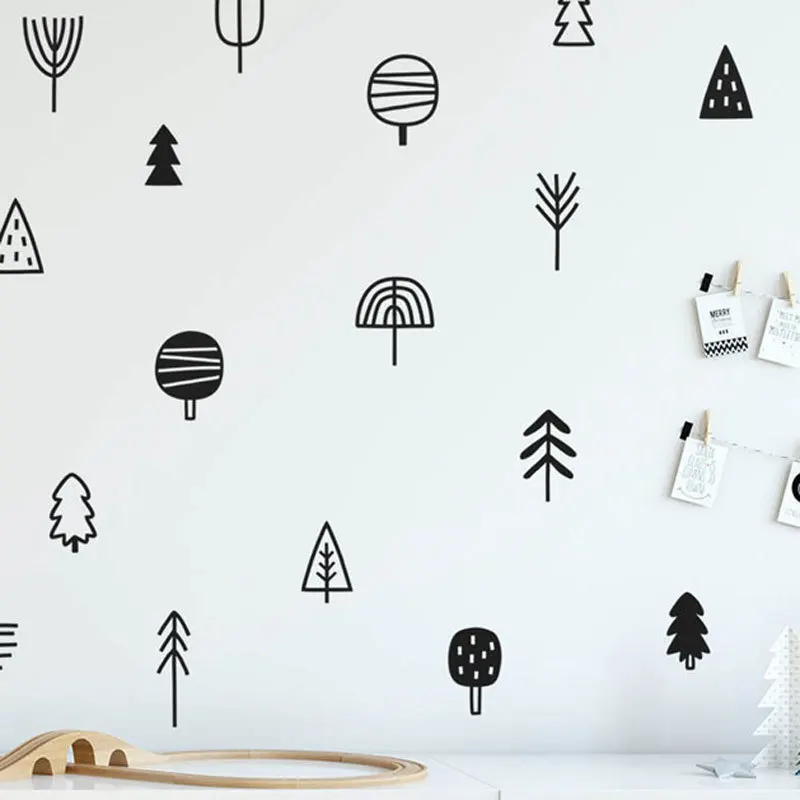 Милые наклейки на стены из сосны в лесу Декор для дома виниловые детской спальни