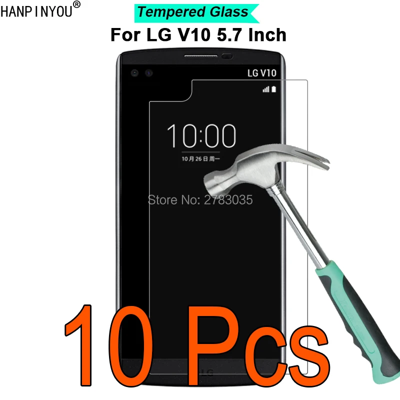 10 шт. для LG V10 H960 H900 H901 VS990 5 7 дюйма твердость 9H 2.5D ультратонкое закаленное