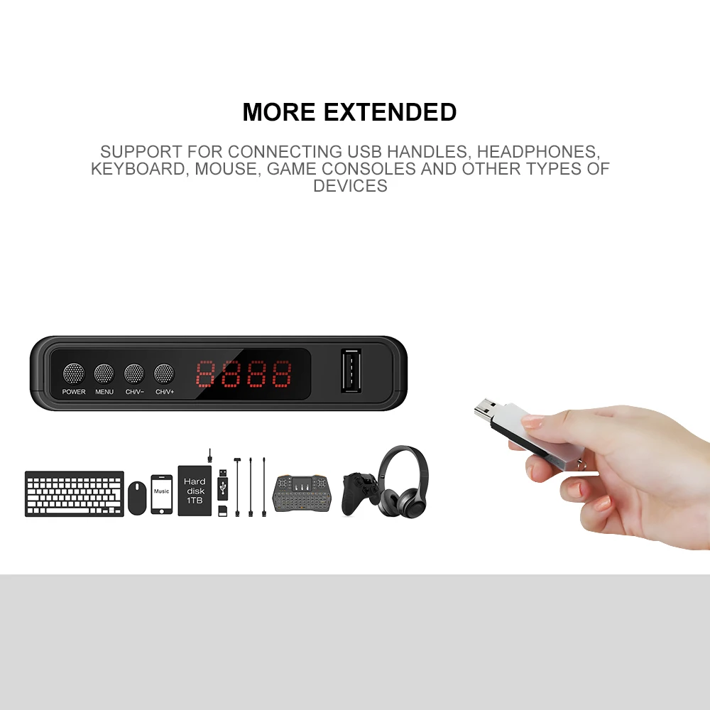 DVB T2 HDMI HD 1080P Built-in Russian Manual USB2.0 DVBT2 TV Box DVB-T2 Tuner Receiver Satellite Decoder For Monitor Adapter | Электроника