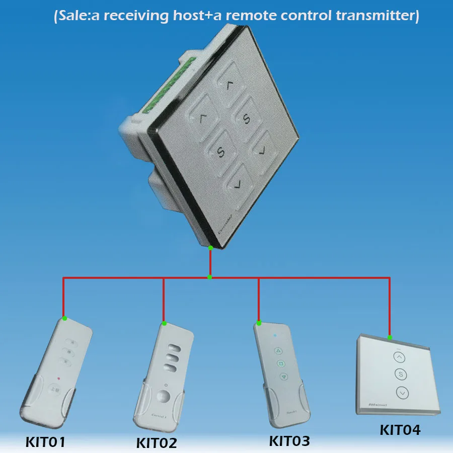 OMATE Type86 Touch screem double receive control AC220V550W 315Mhz OR 433Mhz |
