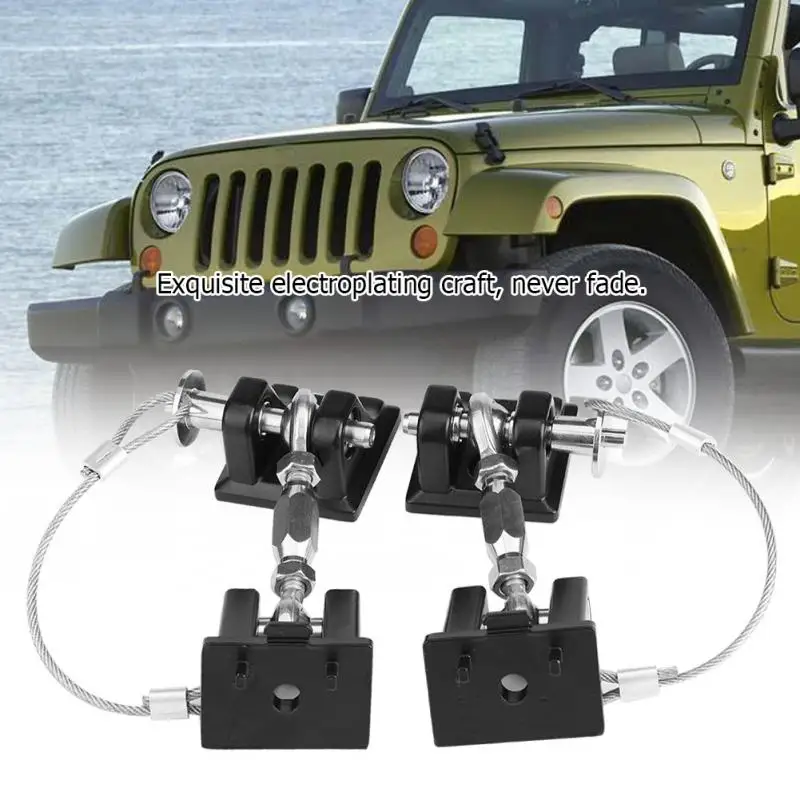 2 шт. Анти-кражи капота защелка Блокировка замок комплект для Jeep Wrangler JK 2007-2017