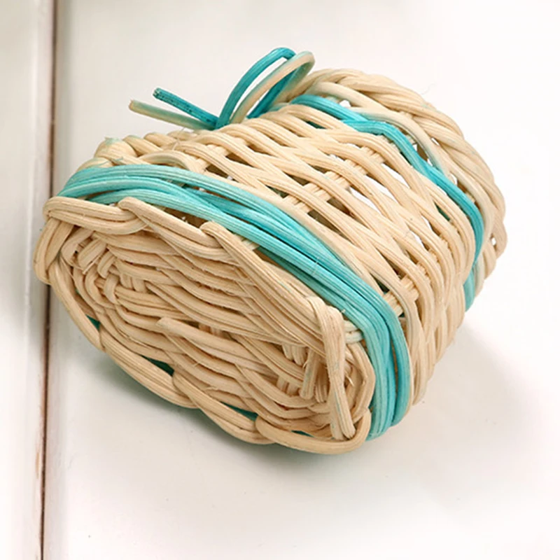 Милая синяя соломенная корзина для обуви сушеные цветы ваза с функцией