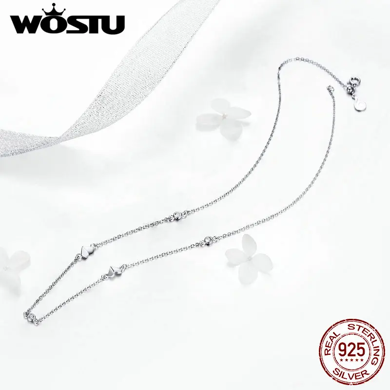 WOSTU 2020 Новое поступление подлинное ожерелье из стерлингового серебра 925 пробы