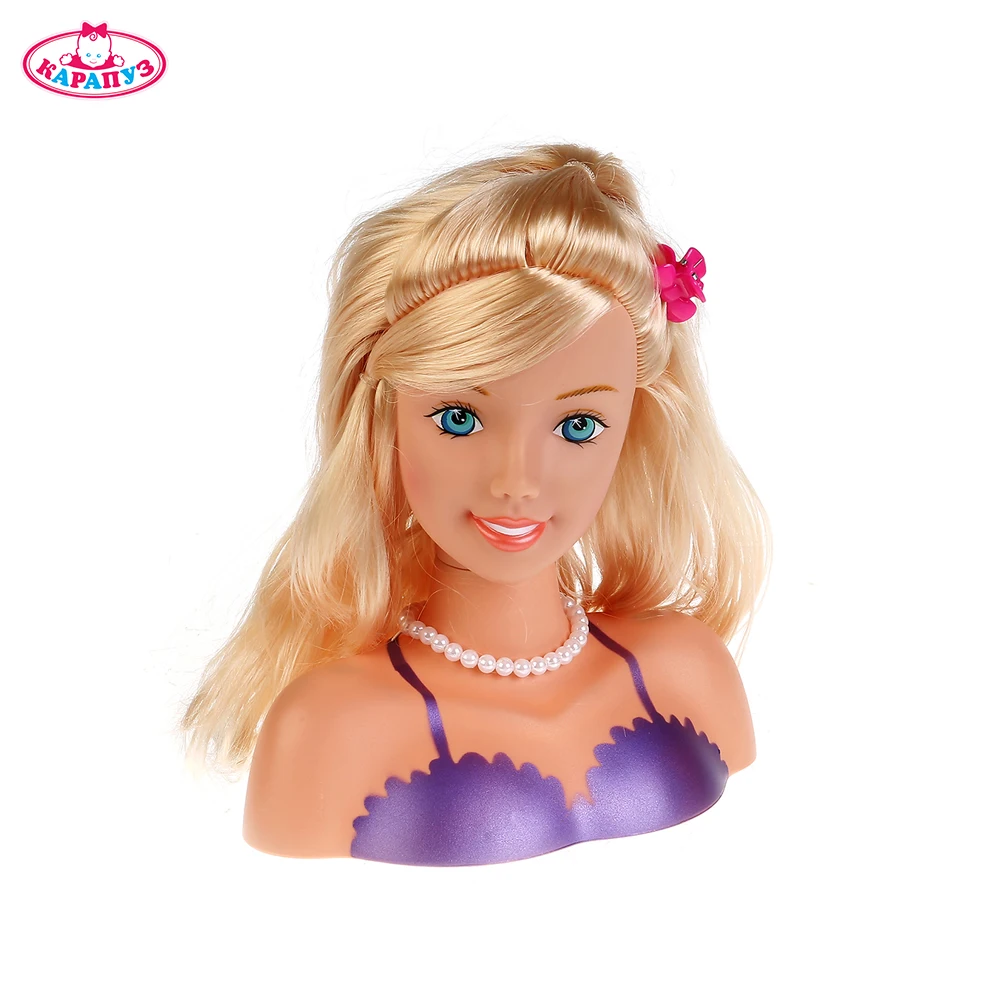 Кукла-манекен КАРАПУЗ для создания причесок с аксессуарами волос доставка от 2-х