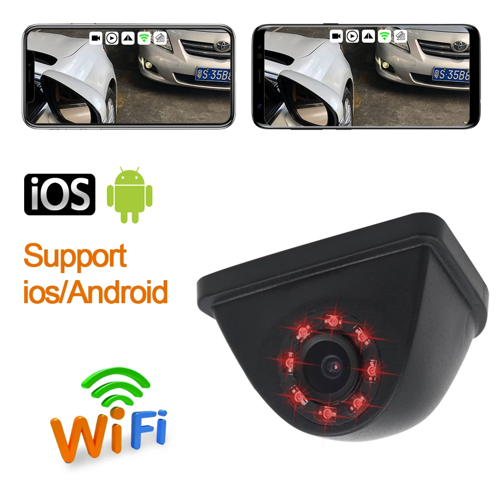 Новое поступление! Автомобильная слепое пятно Камера Wi Fi вид сбоку 720 P HD ночное