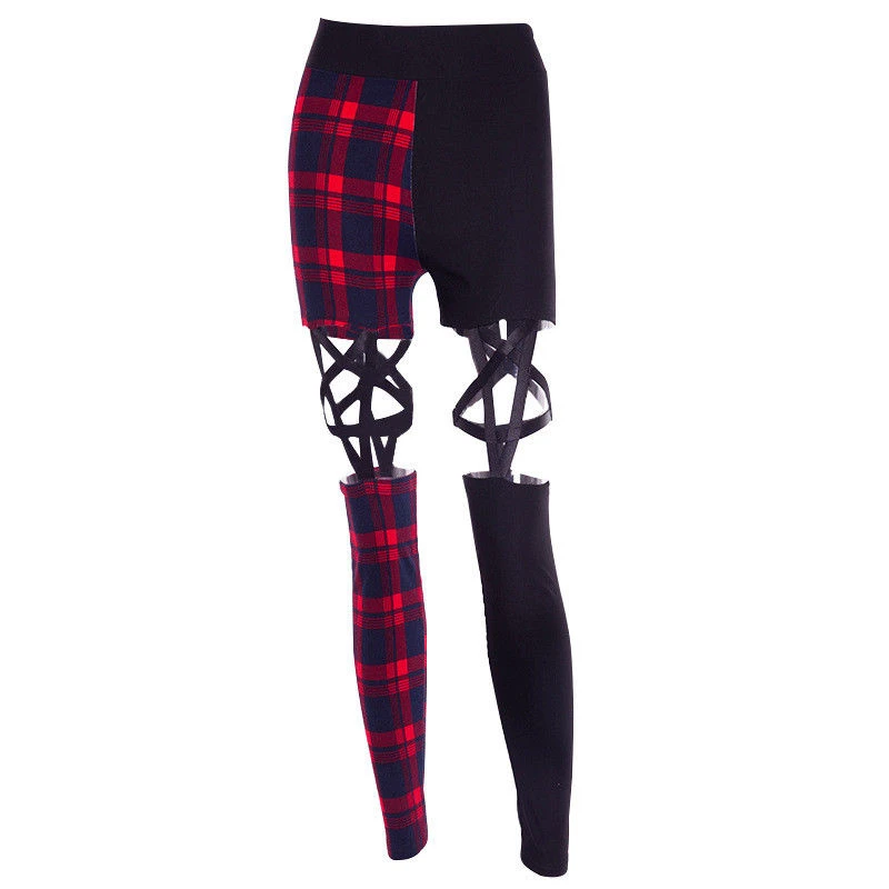 Pantalones Mujer брюки для девочек женщин молния стрейч леггинсы готический панк