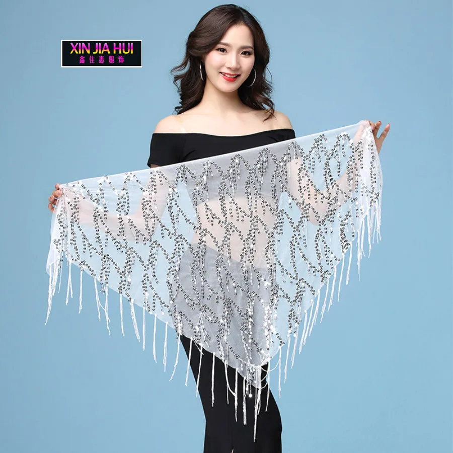 Triangle Piece Chain Scarf Waist Performance Practice Fashion Shiny Tassel Sequin Belly Dance Accessories Chinese Market Online |