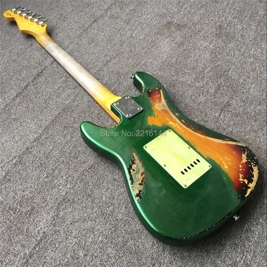 In Stock Antique relic guitars handmade, real photos, wholesale and retail . Do old guitars, metallic green
In Stock Antique relic guitars handmade, real photos, wholesale and retail . Do old guitars, metallic green