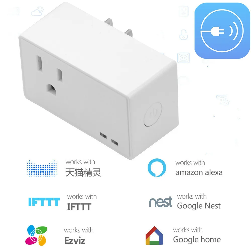 Alexa Google Home Voice Control Mini- Beautiful Rule WIFI Intelligence mini smart Socket remote control | Электроника