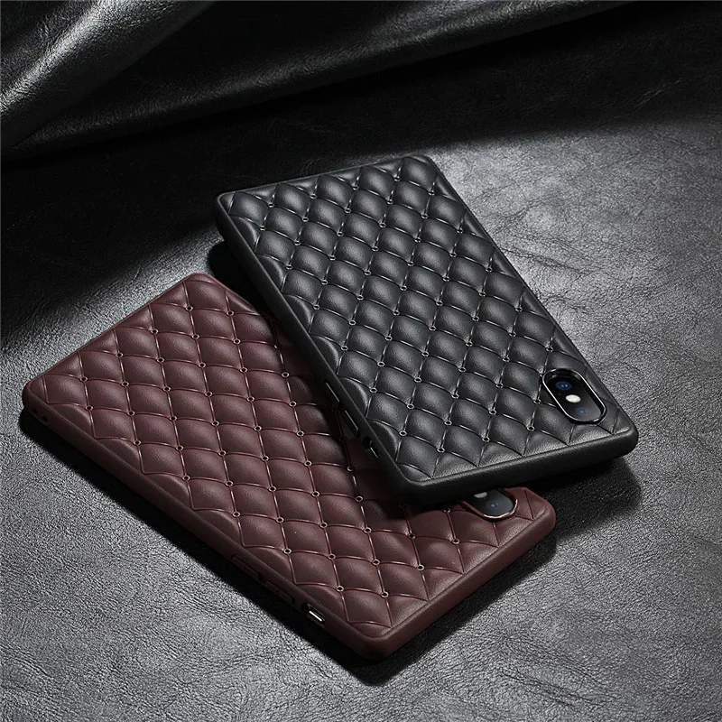 Lovebay чехол для телефона iPhone 7 8 Plus X XR XS Max Роскошная кожа текстура дышащий дизайн
