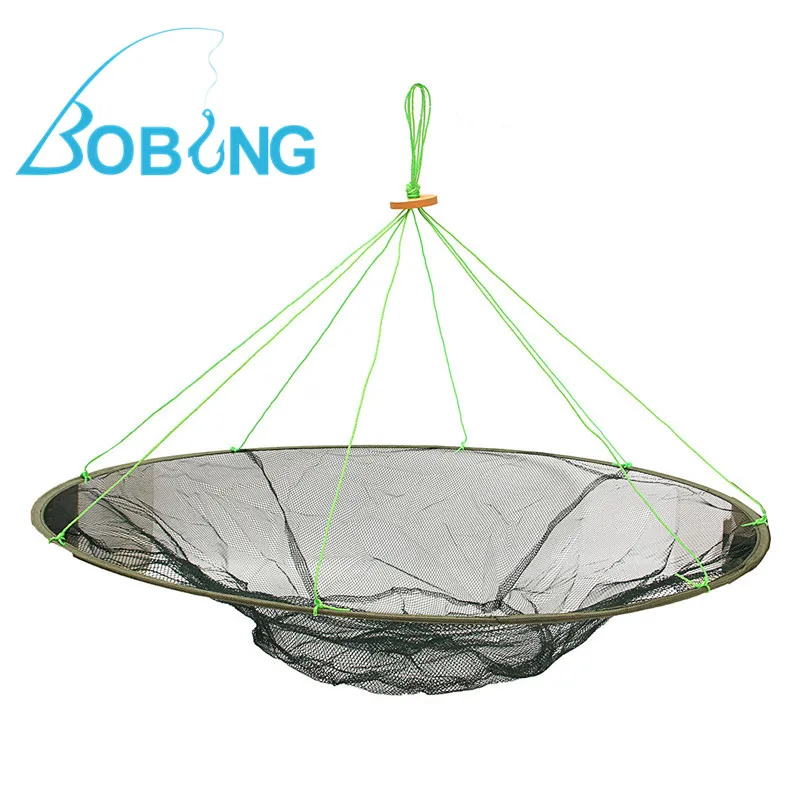 Bobing Портативная Складная рыболовная сеть 100 см с одним стальным проводом