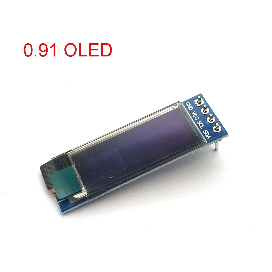 Модуль SSD1306 для самостоятельной сборки с ЖК дисплеем 0 91 дюйма 128x32 IIC I2C Белый/Синий