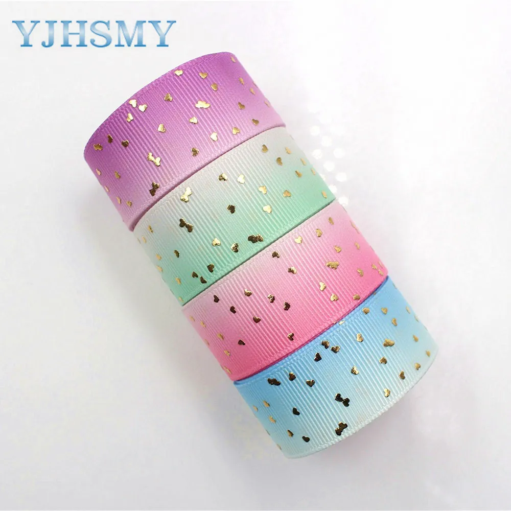 YJHSMY D 171005 662 10 ярдов 22 мм бронзовые ленты термопечать grosgrain Свадебные аксессуары DIY