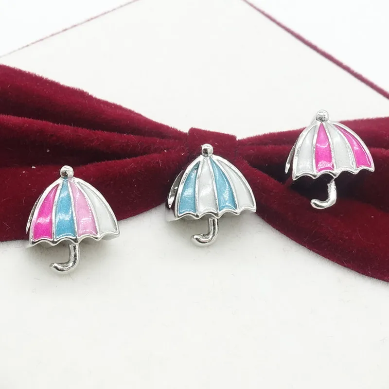TTBEADS 1 шт. Серебряный Зонт европейские шармы бусины подходят для ожерелья