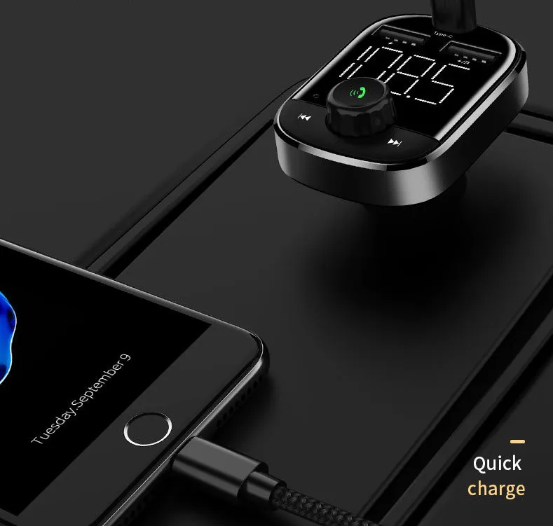 CARCHET Car MP3 Player Wireless Bluetooth FM Transmitter Modulator Kit Type-C Fast Charge Dual USB Charger | Автомобили и