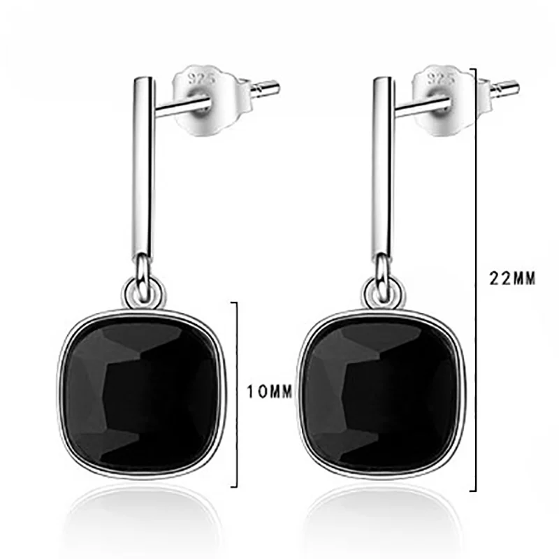 Женские серебряные серьги KITEAL квадратные с серебряным покрытием из серебра 925