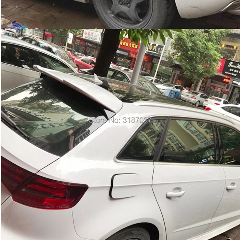 Для Audi A3 спойлер 2015 2018 ABS пластик Неокрашенный задний на крыло крышу багажник для