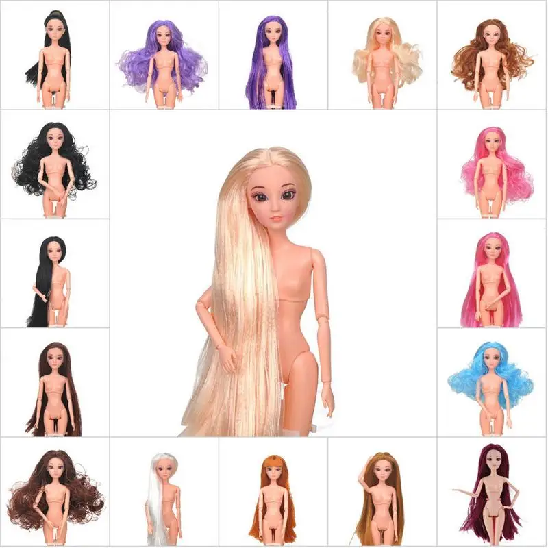 1/6 BJD шарнир Кукла Обнаженная тело 12 подвижные шарнирные DIY 3D голова Акриловые
