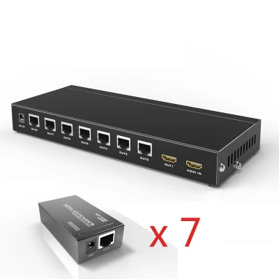 8 портов HD сплиттер удлинитель для головок Поддержка 3D с Ethernet 1080P до 164Ft/50 м RJ45 UTP