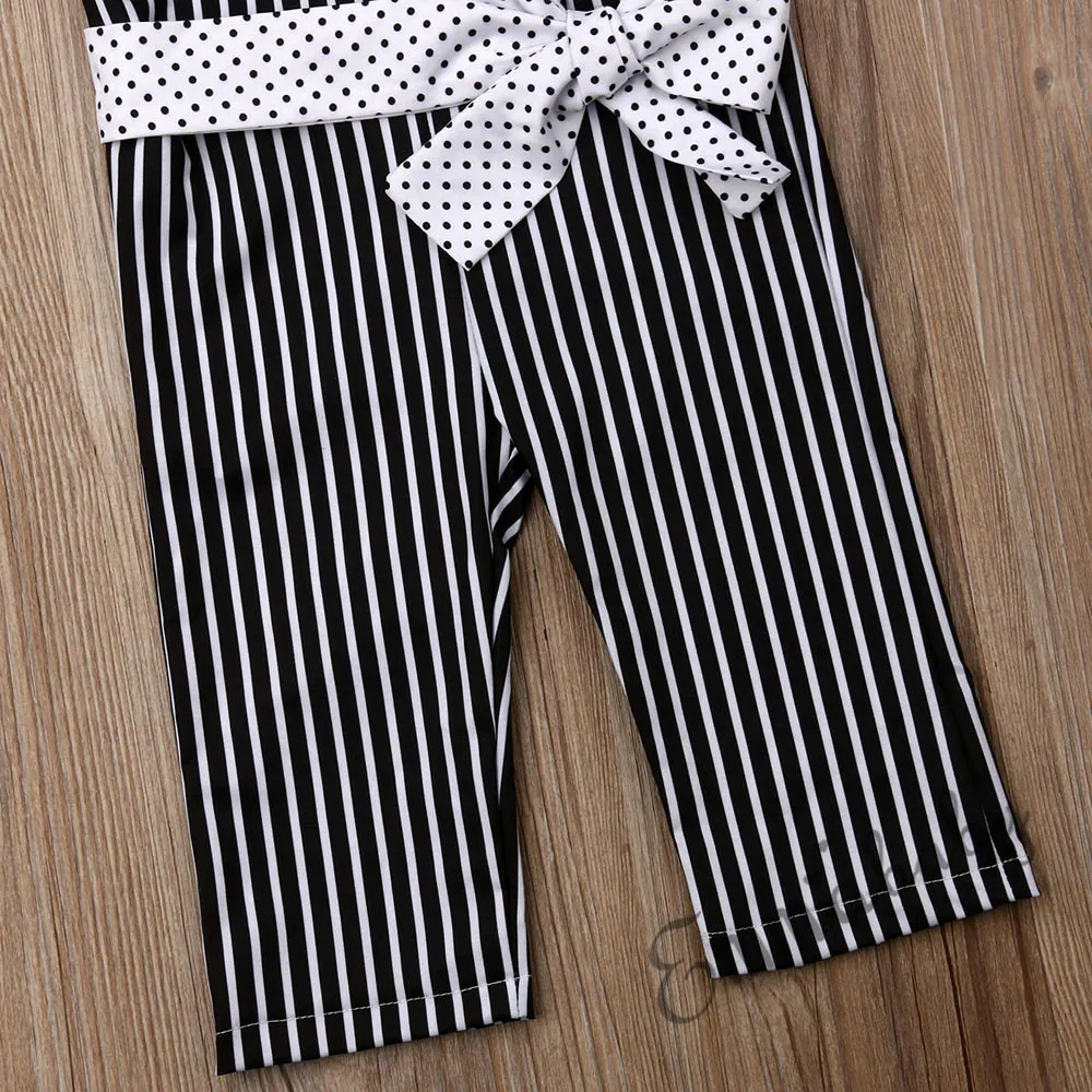 Новинка 2019 года фирменный Детский Повседневный комбинезон без рукавов в полоску