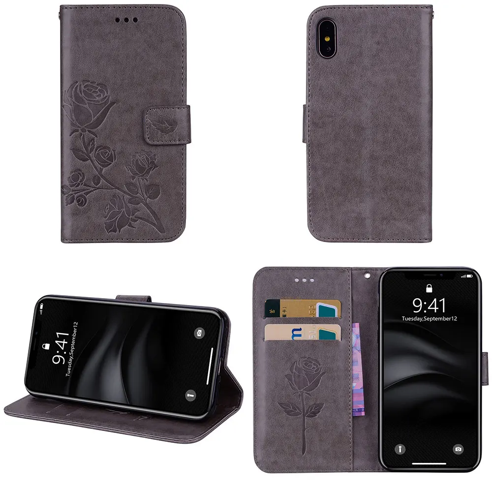 KISSCASE розовый принтер кожаный чехол для iPhone 5S SE 6s 7 8 Plus XR Флип Бумажник телефона X XS