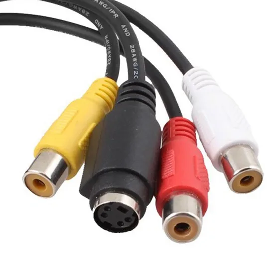 8 дюймов VGA Мужской до 3 RCA S Video Женский AV видео кабель адаптера| |