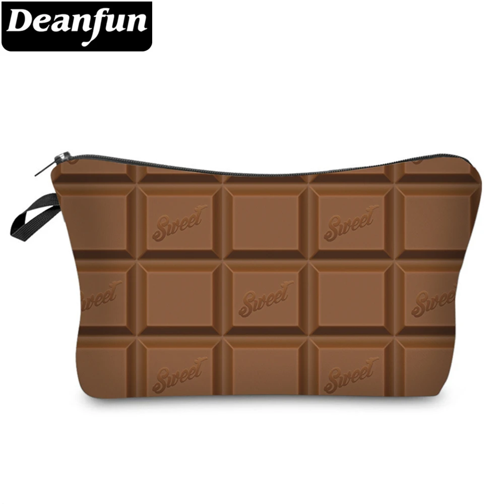 Косметичка Deanfun 3D с рисунком шоколада из полиэстера для женщин дорожная сумка H11