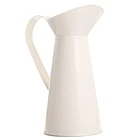 Цветочная ваза, винтажная высокая металлическая потертая шикарная кремовая ваза, эмалированный кувшин, кувшин для свадьбы, украшение для дома и отеля