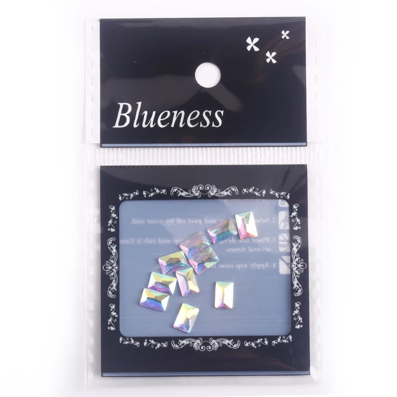 Blueness 10 шт./лот Прямоугольник Дизайн маникюрный дизайн украшения для ногтей УФ