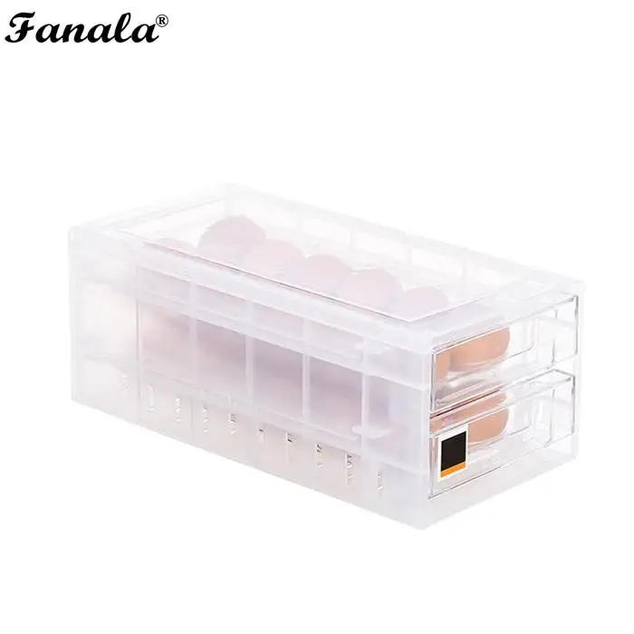 Практичный бытовой двухслойный ящик дизайн яйцо для хранения с крышкой 24 балки