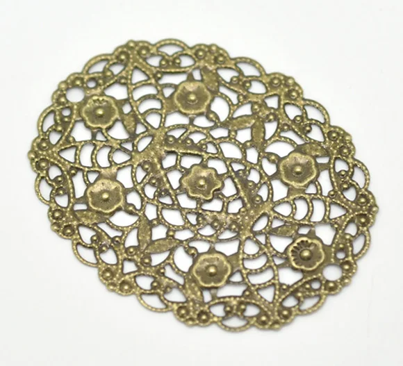 DoreenBeads с бронзовой филигранью под старину соединители для обертывания цветов 5x4