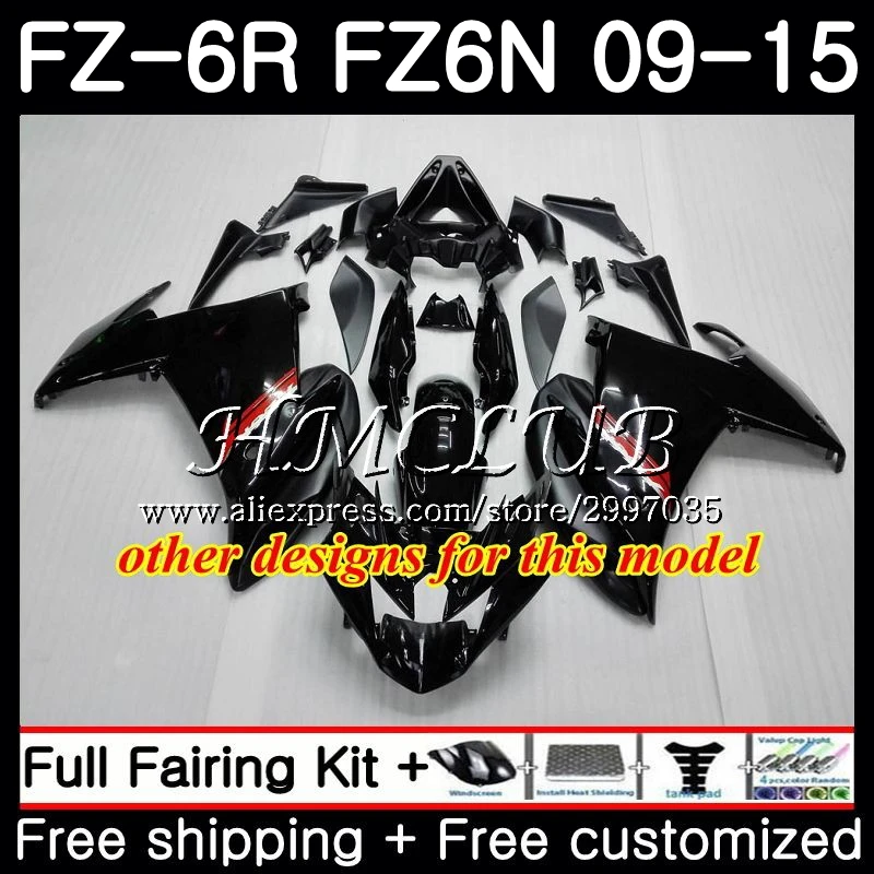 Корпус для YAMAHA FZ6N FZ-6R черный белый 2009 2010 2011 2012 2013 2014 2015 22HC. 11 FZ 6R FZ6 R FZ6R 09 10 12 13 14 15