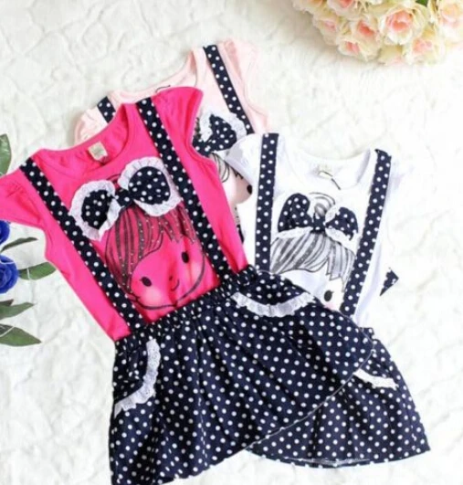Pudcoco Girl Dress 2Y-6Y Baby Girls Kid Polka Dot Summer Toddler Overalls Outfit Clothes Short | Детская одежда и обувь