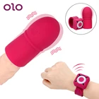 OLO 7 скоростей Вибратор для пениса удлинитель для пениса Задержка эякуляции увеличение для мужчин t стойкий тренажер для пениса массаж головы секс-игрушки для мужчин