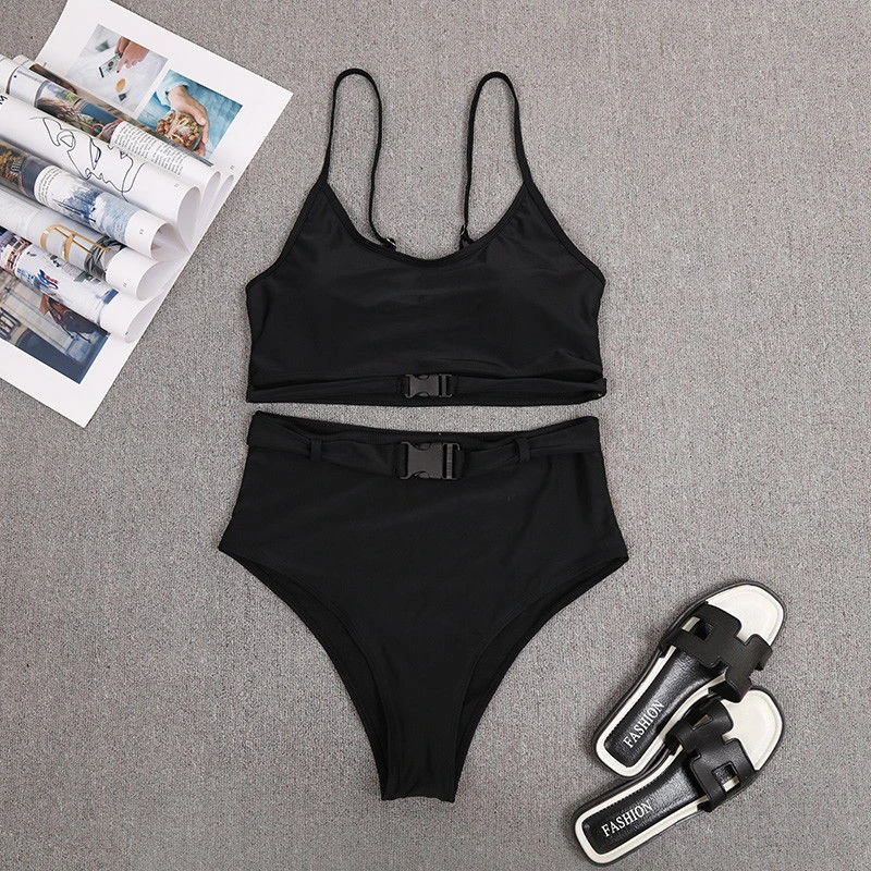 Сексуальный женский бандажный комплект бикини пуш ап купальник с застежкой