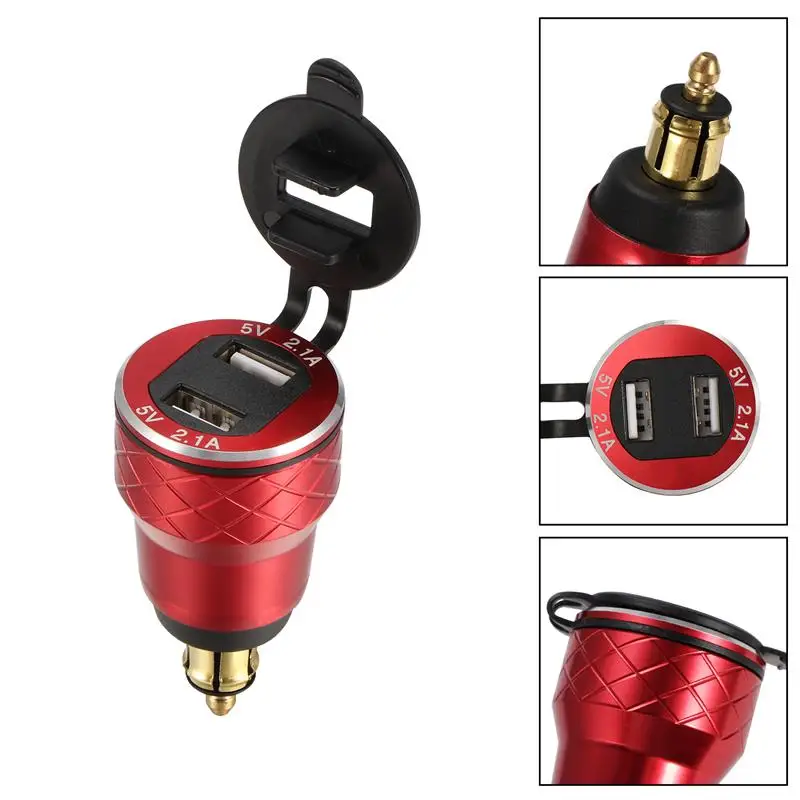 Onever двойное зарядное устройство USB из алюминиевого сплава 4.2A адаптер питания