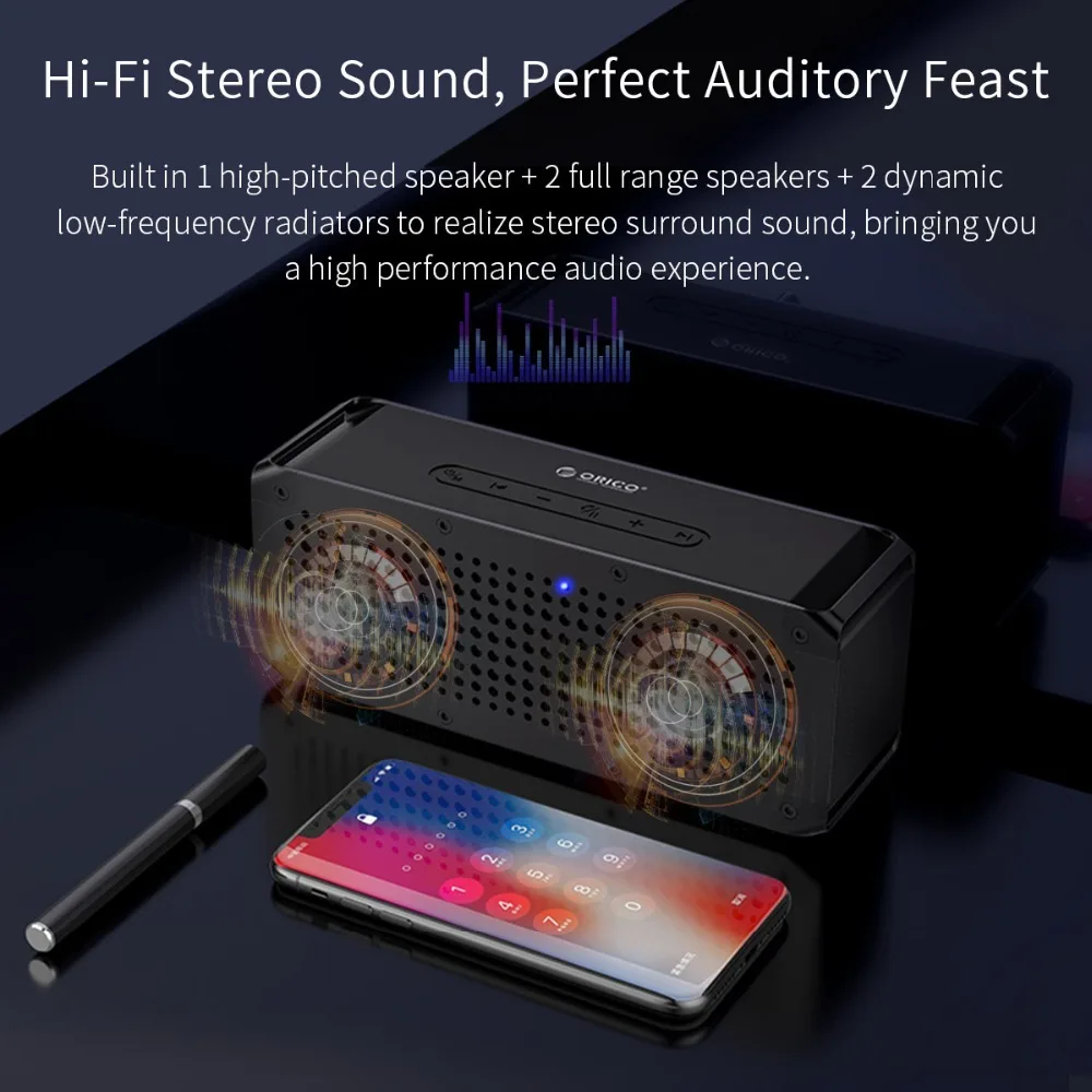 Портативная беспроводная bluetooth колонка ORICO уличная трехизоляционная музыкальная