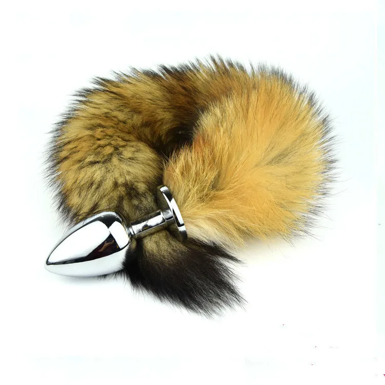 Анальная пробка из нержавеющей стали 3 размера фетиш косплей животное лисий