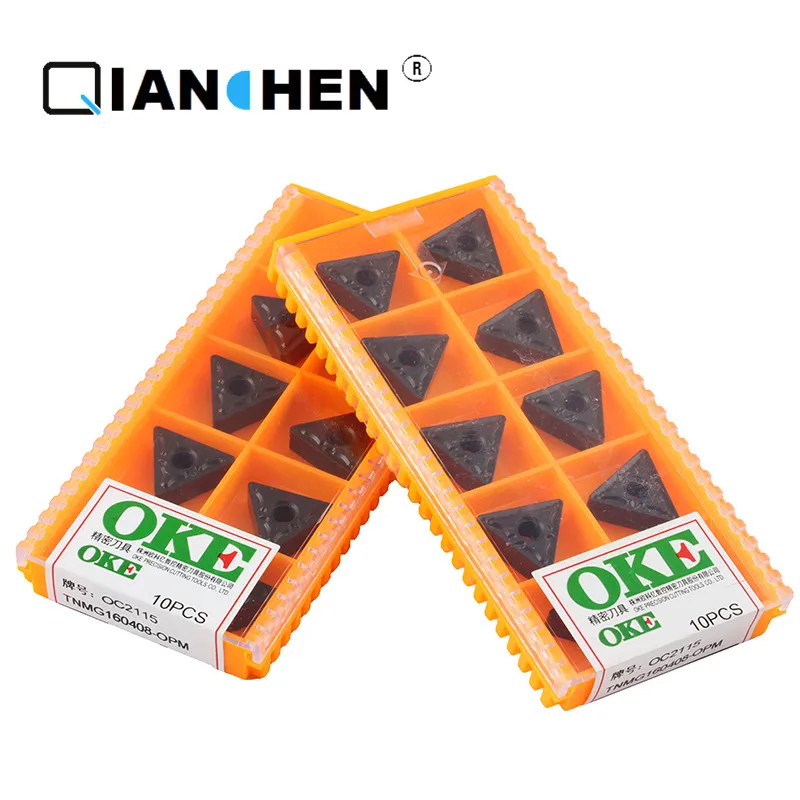 

Original quality OKE 10pcs/lot high precision high performance high strength CNC TNMG160408-OPM OC2115 industry carbide inserts