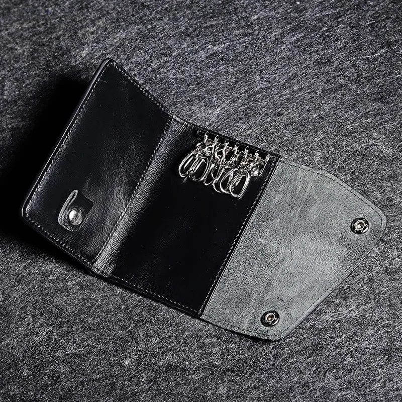 Брелок из натуральной кожи для мужчин и женщин держатель ключей органайзер сумка