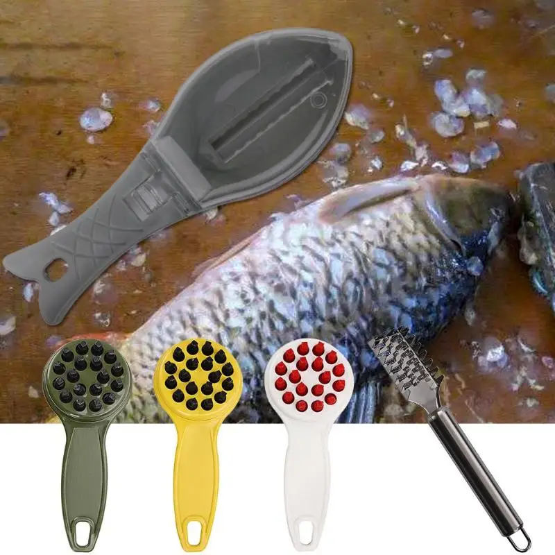 1PC Fish Skin Brush Scraping Fishing Scale Graters Fast Remove knife Cleaning Peeler Scaler Scraper | Дом и сад