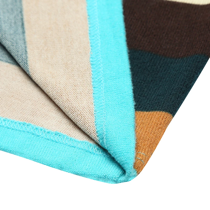 Женская футболка с напуском Anself Разноцветные полосатые вязаные туники женская