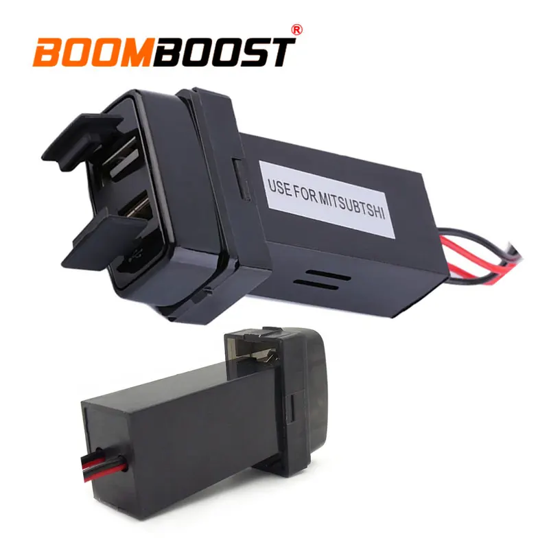

hot Dual USB Charger 12V 2.1A for Mitsubishi USB Car Charger Socket Dashboard Phone Charger