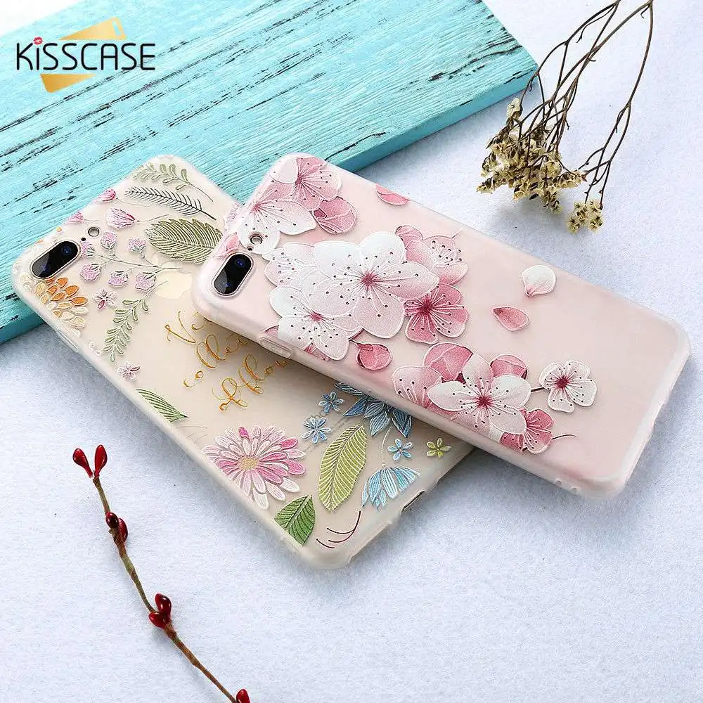 KISSCASE 3D чехлы для телефонов с изображением цветов huawei p20 lite mate 20 pro Чехол p smart 2019