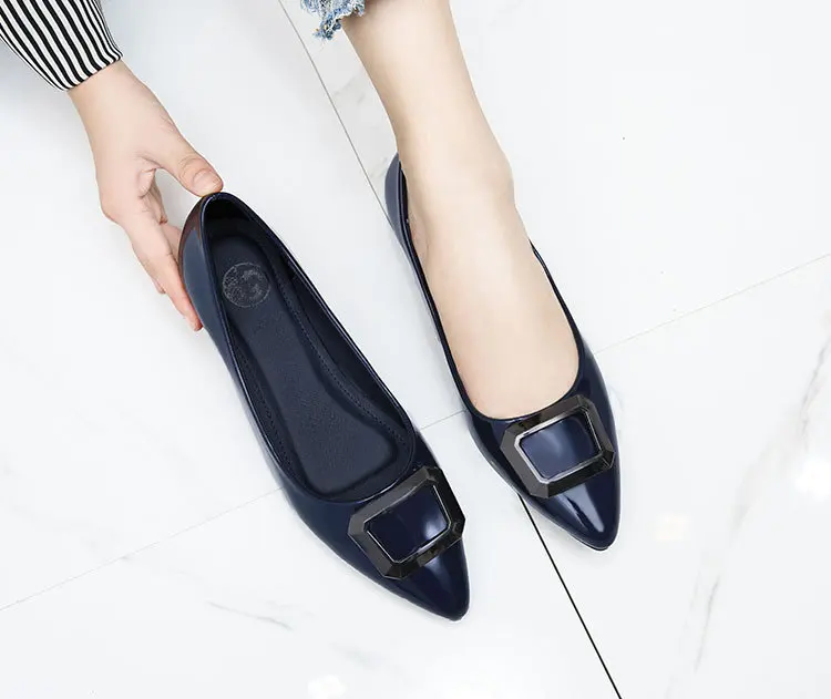 Pointed Toe Concise Solid Basic Slip-On Pumps for Women Buckle Casual Low Heel Ladies Fashion With Single Shoes | Обувь