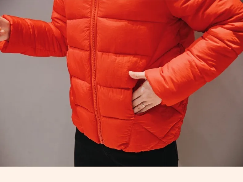 Женская куртка с капюшоном L 6XL Ультралегкая облегающая парка яркого цвета