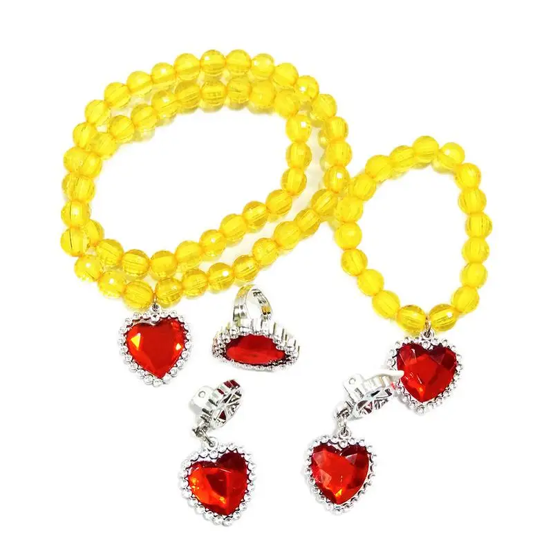 5 шт./компл. желтое платье принцессы аксессуары лучшие подарки для девочек