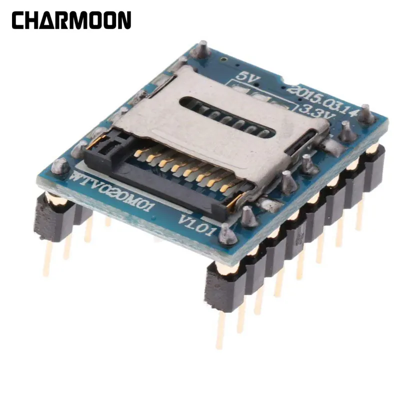 Mp3 плеер WTV020 мини SD карта MP3 звуковой модуль для Arduino PIC MP3. с функцией карты MP3.|ЦАП| |