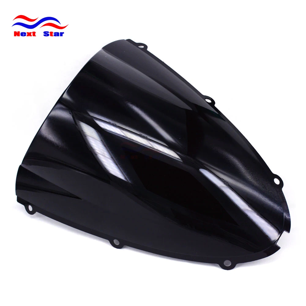 Motorcycle ABS Black Plastic Windshield Windscreen For KAWASAKI Ninja ZX6R ZX636 2005-2008 ZX10R 2006 2007 ZX 6R 636 10R | Автомобили и