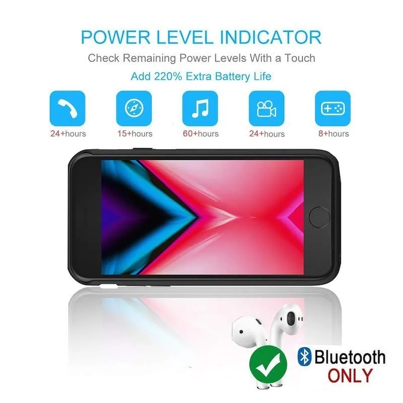 Тонкая батарея чехол с подставкой для IPhone 6 6s 7 8 Plus 8000 mAh power Bank 5000 запасная крышка